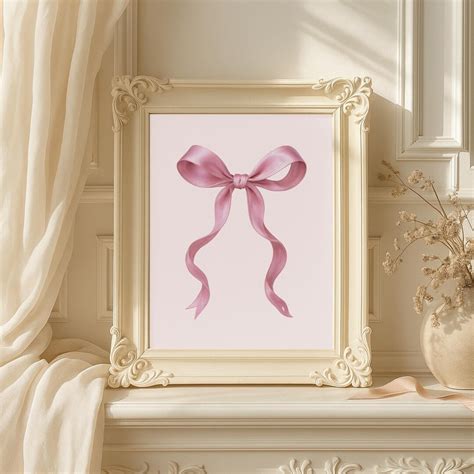 coquette poster  pink bow vintage feeling dopamine decor room