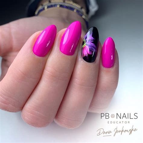 Дизайн ногтей розовый с чёрным — 76 таких разных идей! Pink Nail Art ...