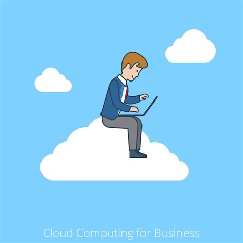 Images De Homme Utilisant Ordinateur Logiciel Cloud Computing