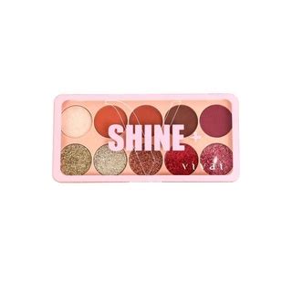 Paleta De Sombras E Glitter Shine More Vivai Colorida Shopee Brasil