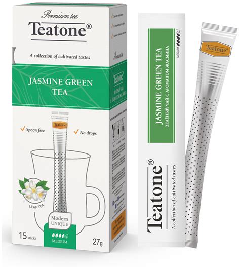 Чай зеленый Teatone с ароматом жасмина в стиках — купить по выгодной ...
