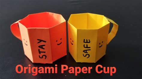 Origami Mini Paper Cup DIY Paper Crafts YouTube