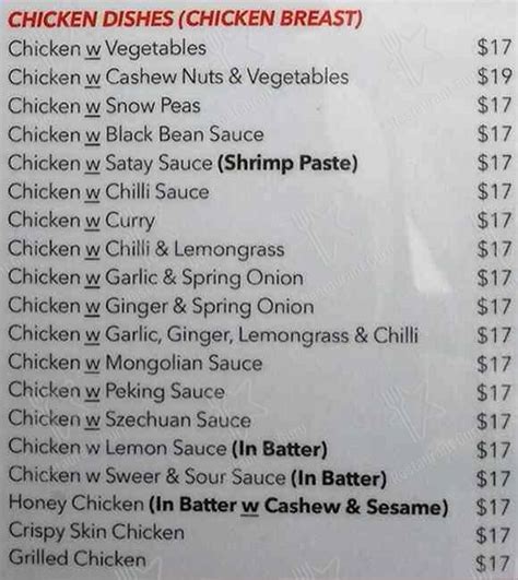Menu At Lam Lam Restaurant Northcote
