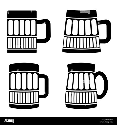 Set Of Different Beer Mugs Stock Photo Alamy