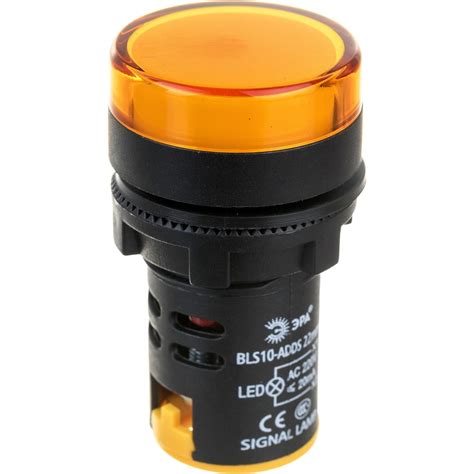 Лампа ЭРА AD22DS(LED)матрица d22мм, желтый, 230В, 10/1000/12000 ...