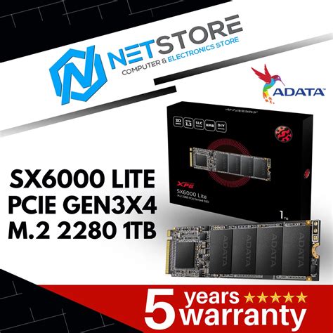 ADATA XPG SX6000 LITE PCIE GEN3X4 M.2 2280 1TB SSD - ASX6000LNP-1TT-C ...