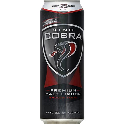 KING COBRA Premium Malt Liquor, 25 fl. oz. Can, 6% ABV | Beer | Superlo