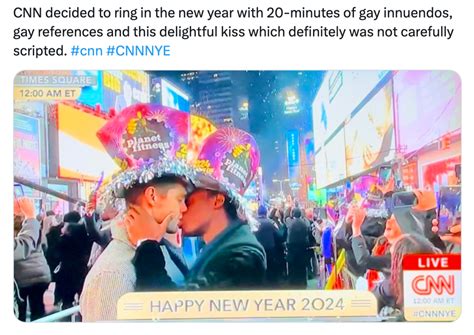 CNN diffuse un baiser gay interracial le soir du Nouvel An et les fanatiques perdent la tête