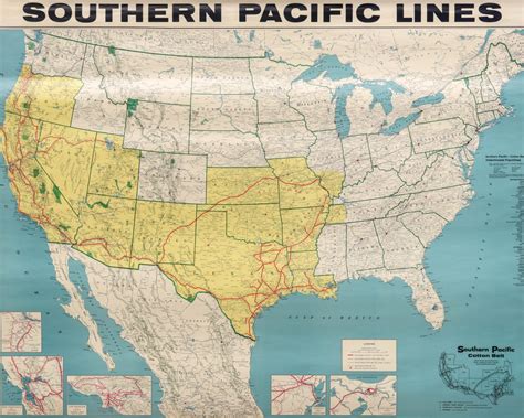 #286: A SOUTHERN PACIFIC RAILROAD WALL MAP