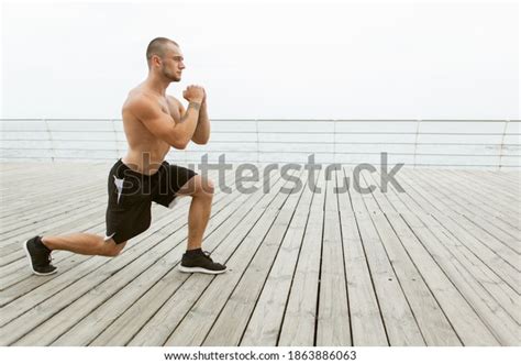 Muscular Male Athlete Naked Torso Doing Stock Photo Shutterstock