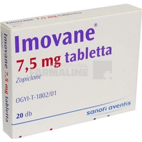 Imovane 75 Mg X 20 Compr Film 75mg Sanofi Aventis Vezi Prospectul