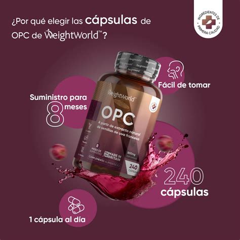 Extracto de Semilla de Uva OPC 240 cápsulas 475 mg de OPC por día