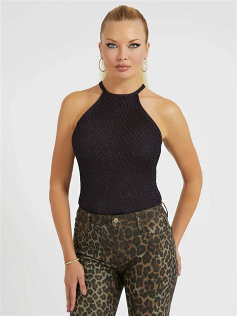 Alexie Lurex Halter Top Guess