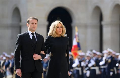 Photo Emmanuel Macron Et Sa Femme Brigitte Hommage National Pour L