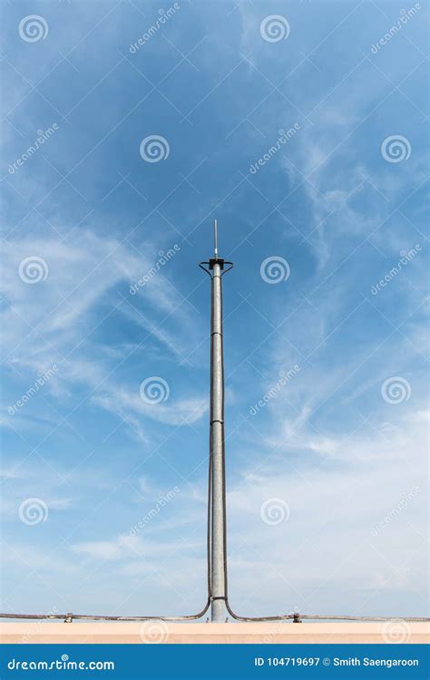 Lighting Rod On The Roof Stock Image Image Of Smoke 104719697