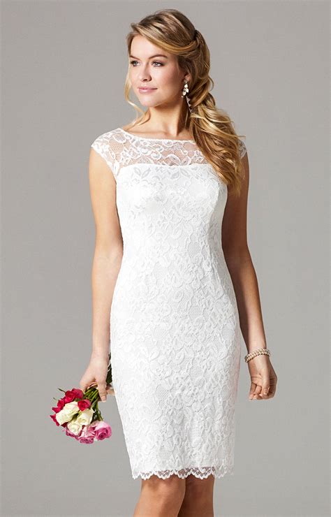 Amber Wedding Dress Short Ivory - Wedding Dresses, Evening Wear and