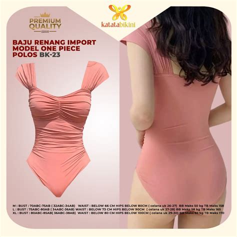 Jual Katata Bikini Swimsuit Baju Renang Import Model One Piece Polos Bk Shopee Indonesia