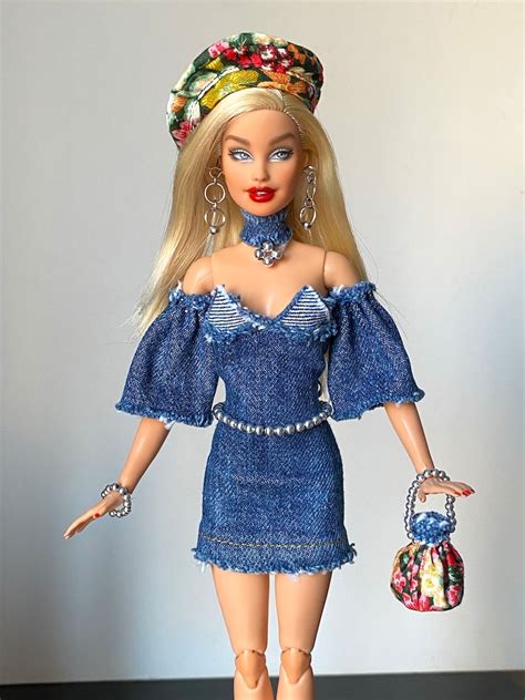 Custom Side Eye Barbie Doll Repaint OOAK Blonde Millie Repainted Made To Move Doll With Handmade