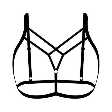 Lingerie Garter Set Women Hollow Out Elastic Cage Bra Bandage Strappy