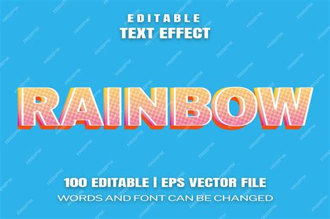 Premium Vector Editable Text Effects Rainbow Words And Font Can Be