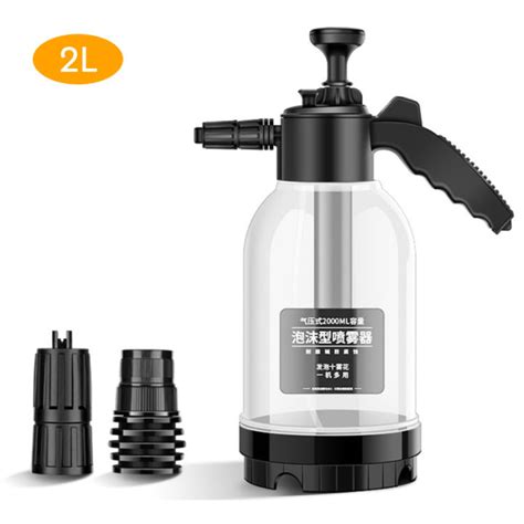 2l Hand Pump Foam Sprayer With 3 Types Of Nozzle Hand Pneumatic Foam Cannon Snow Foam Car Wash