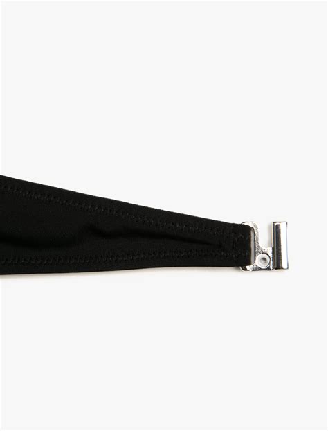 Siyah Kadın Push Up Bikini Üstü Boyundan Bağlamalı Balenli SAK BM Koton