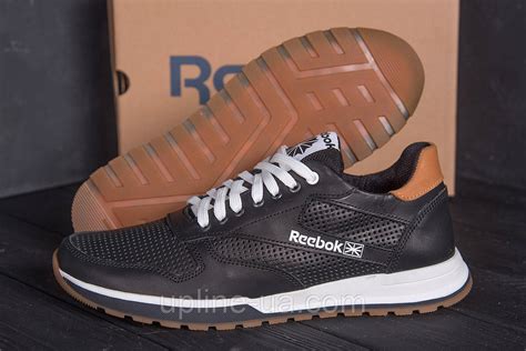 Мужские Кожаные Летние Кроссовки, Перфорация Reebok Classic Black (2023 ...