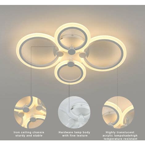 COMELY Modern LED Ceiling Lamp Creative Ceiling Light 4 Heads 34W