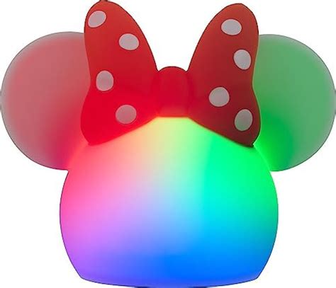 Disney Minnie Mouse Luz Blanda Que Cambia De Color Luz Nocturna Para