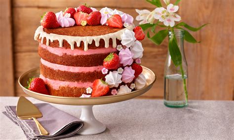 Naked Erdbeer Drip Cake Rezept Dr Oetker