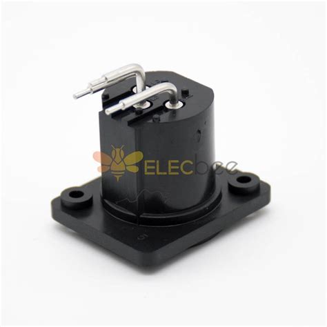 XLR Jack 3 Pole Vertical Type XLR Male 90° Audio Mixer Cannon Connector