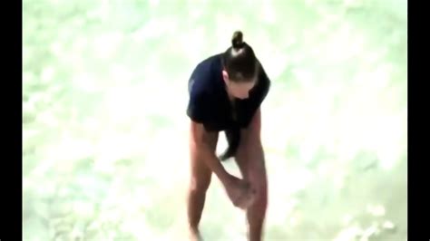 Stepmother Wades Naked In The Surf