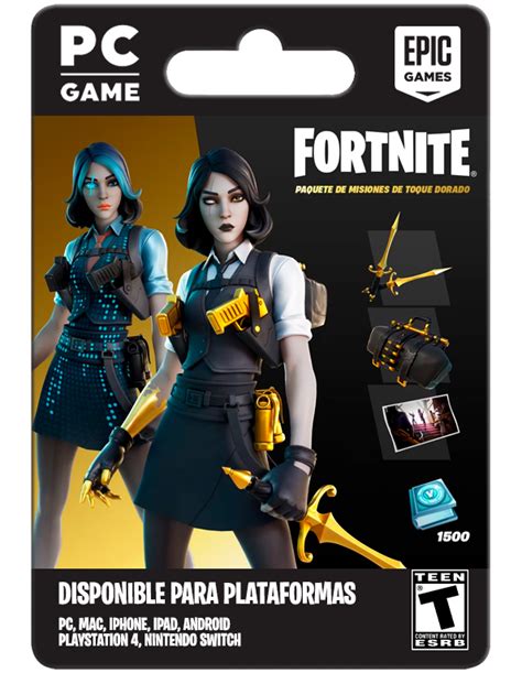 Fortnite Paquete Misiones De Toque Dorado PC Tecnologia E Imformatica