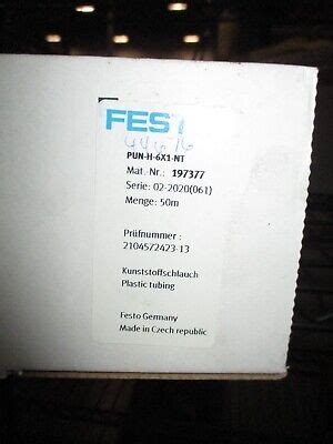 Festo Pun H X Nt Plastic Tubing Open Box Ebay