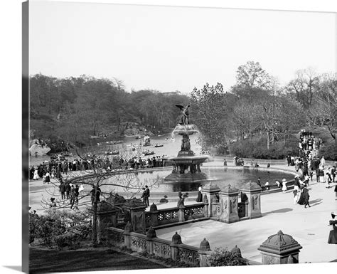 Vintage Photograph Of Bethesda Fountain Central Park New York City