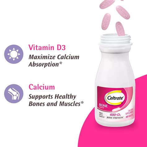 Caltrate 600 D3 Bone Strength Calcium Supplement Tablets Shop