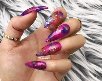 Pink And White Ombre Nude Blend Press On Nails Any Shape Etsy