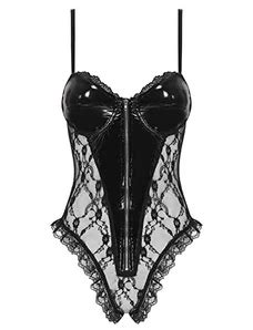 Freebily Wetlook Body Donna Sexy Hot Aperto Per Sesso Reggiseno Sexy Hot Aperto Trasparente