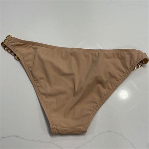L Space Gold Chain Nude Bikini Bottoms Gem