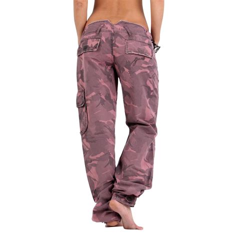 Guess Jeans Damen Hose Shadow Camouflage Pink Gwb142 Ebay