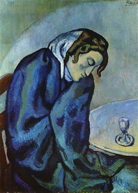 A Painting Of A Woman Sitting At A Table With A Wine Glass In Front Of Her