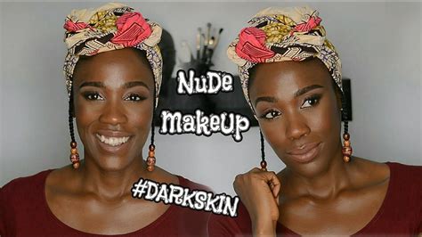 Soft Natural Nude Makeup Tutorial For Dark Skin YouTube