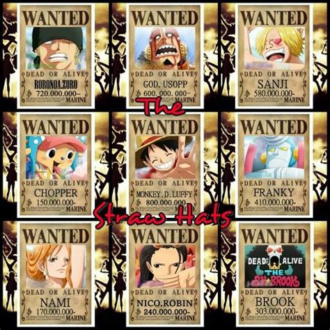 Wanted posters of the Straw Hats How strong are they?! | One piece ...