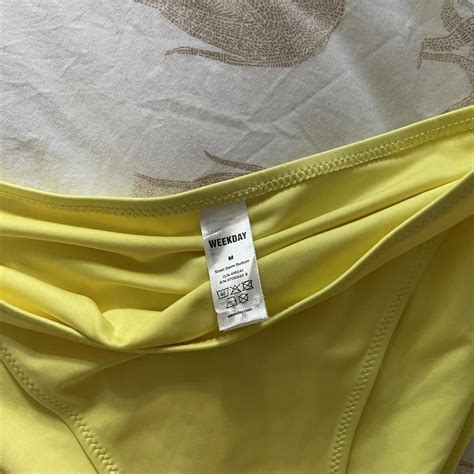 Weekday Size M Yellow Bikini Bottoms Never Worn Depop