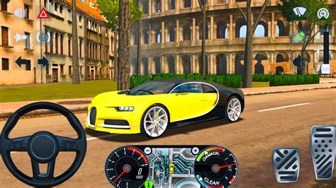 Yellow Bugatti Chiron Luxury Car Gameplay Evolution Taxi Sim