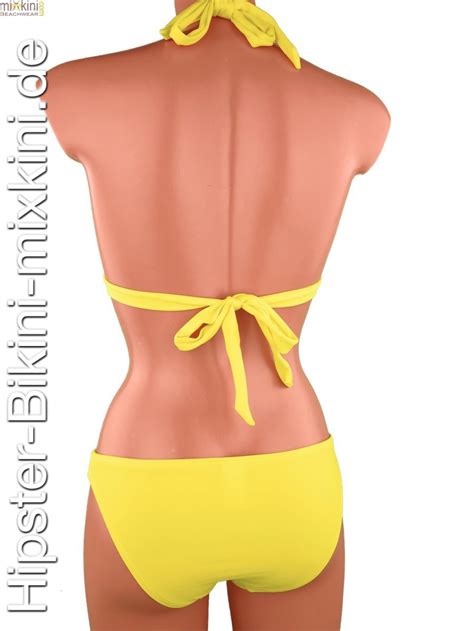 Hipster Bikini gelb im Set mit schönen Oberteilen MIXKINI BEACHWEAR