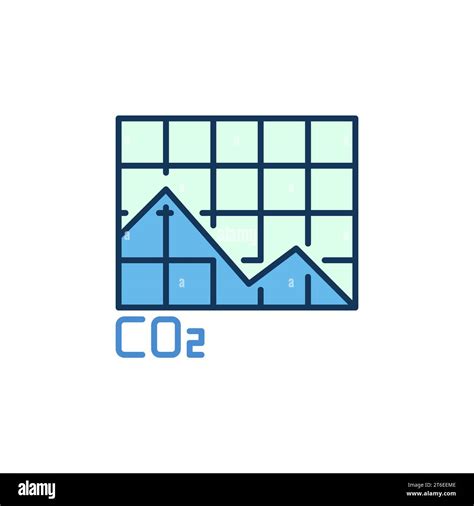 Table With Co2 Carbon Dioxide Line Chart Vector Concept Colored Icon Or Design Element Stock