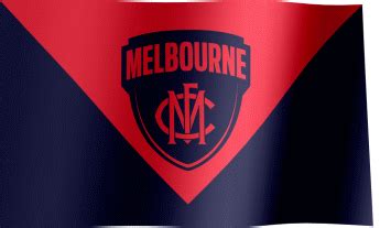 melbourne football club fan flag gif  waving flags