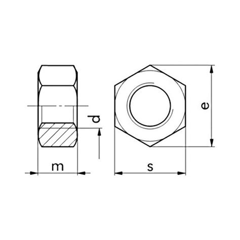 Hexagonal Nut Din 934 Strength Class 10 30 Af M20