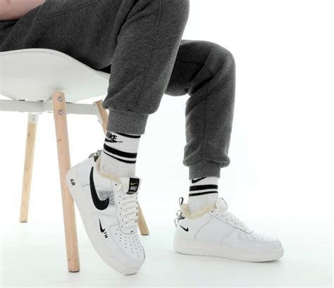 Мужские кожаные кроссовки с мехом nike air force winter tm#найк — цена ...